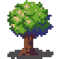 Pixel art tree